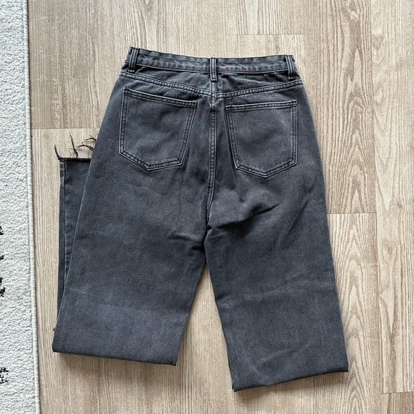 Grey Denim Jeans Baggy Fit Distressed Boyfriend Momokrom - Picture 3 of 4